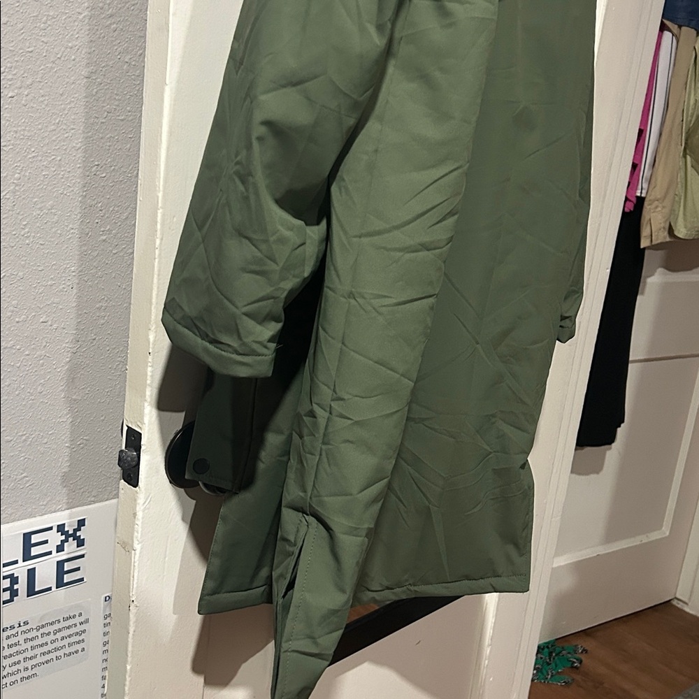 Owntop Swim Parka.  Unisex Hooded Surf Sherpa Towel Jacket With Pockets Green XS - Picture 9 of 9